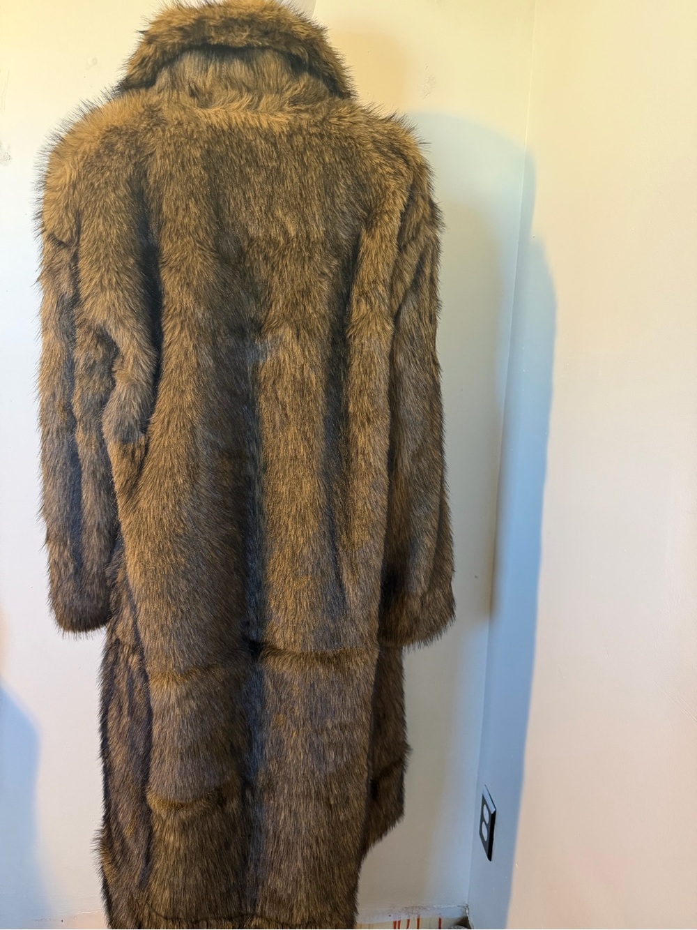 Luxurious Brown Faux Fur Coat - Women Jackets & Coats